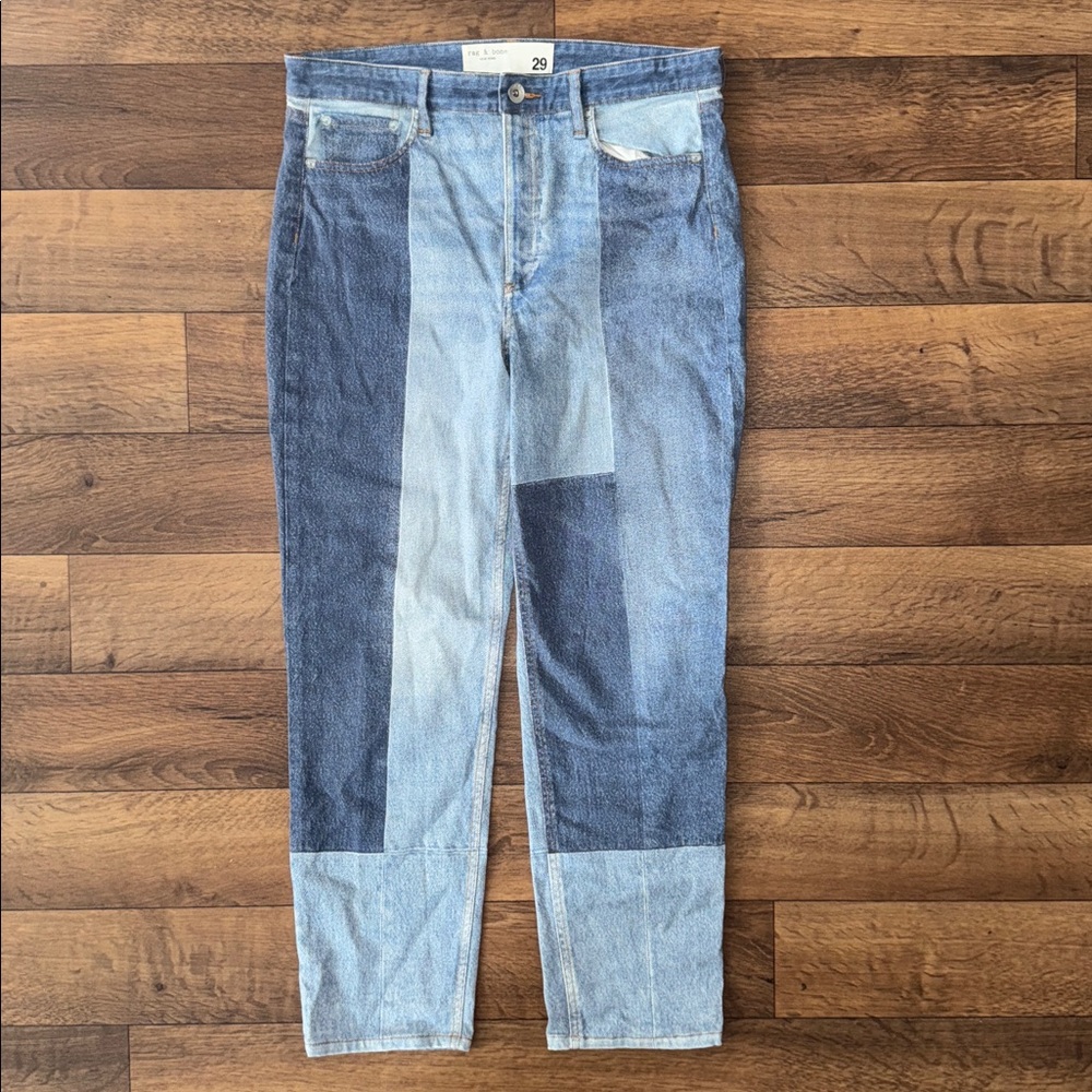 Rag & Bone Multi-Blue Patchwork Jeans - image 16